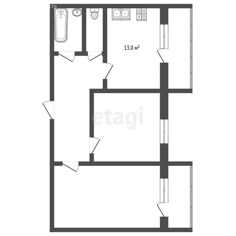 2-комнатная квартира: Анапа, Супсехское шоссе, 26к9 (56.5 м) - Фото 0