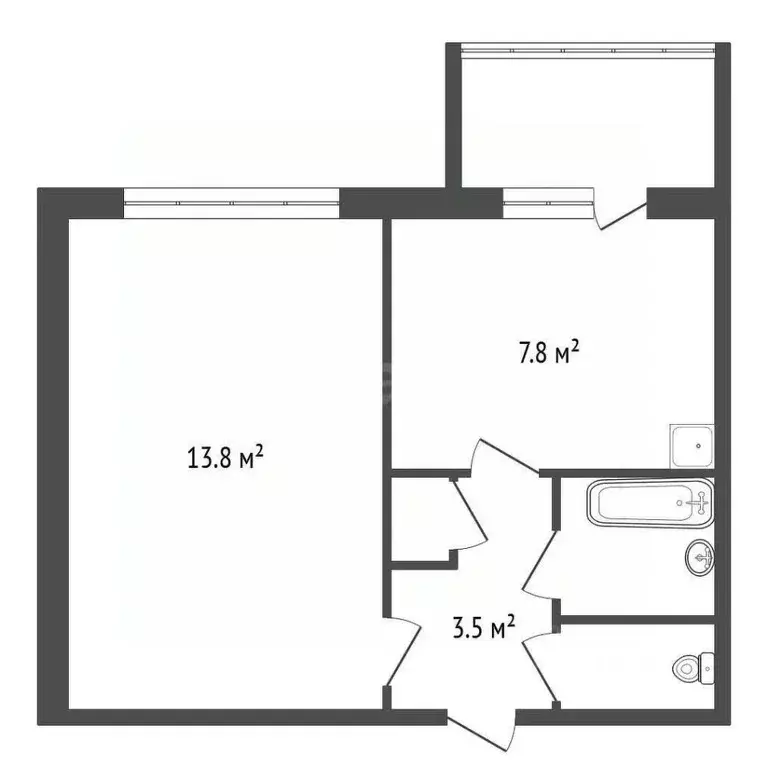 Студия Красноярский край, Красноярск ул. Белопольского, 2 (28.5 м) - Фото 1