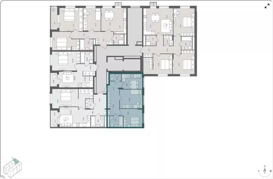 2-комнатная квартира: село Перхушково, микрорайон Равновесие, 5 (44.5 ... - Фото 2