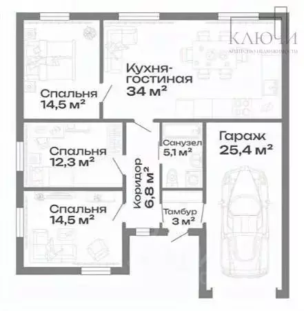 Дом в Челябинская область, Магнитогорск ул. Татьяничевой (115 м) - Фото 1