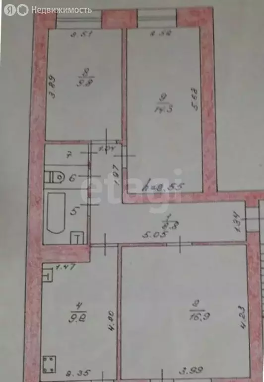 3-комнатная квартира: деревня Ряд, 17 (65.4 м) - Фото 1