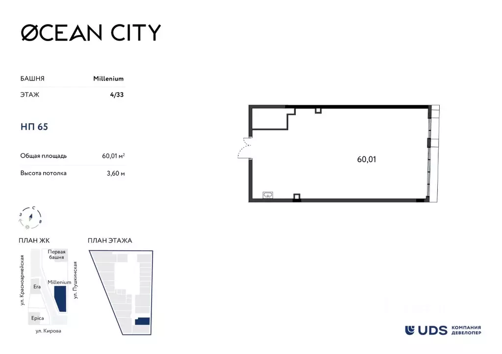 Помещение свободного назначения в Удмуртия, Ижевск Пушкинская ул. (60 ... - Фото 1