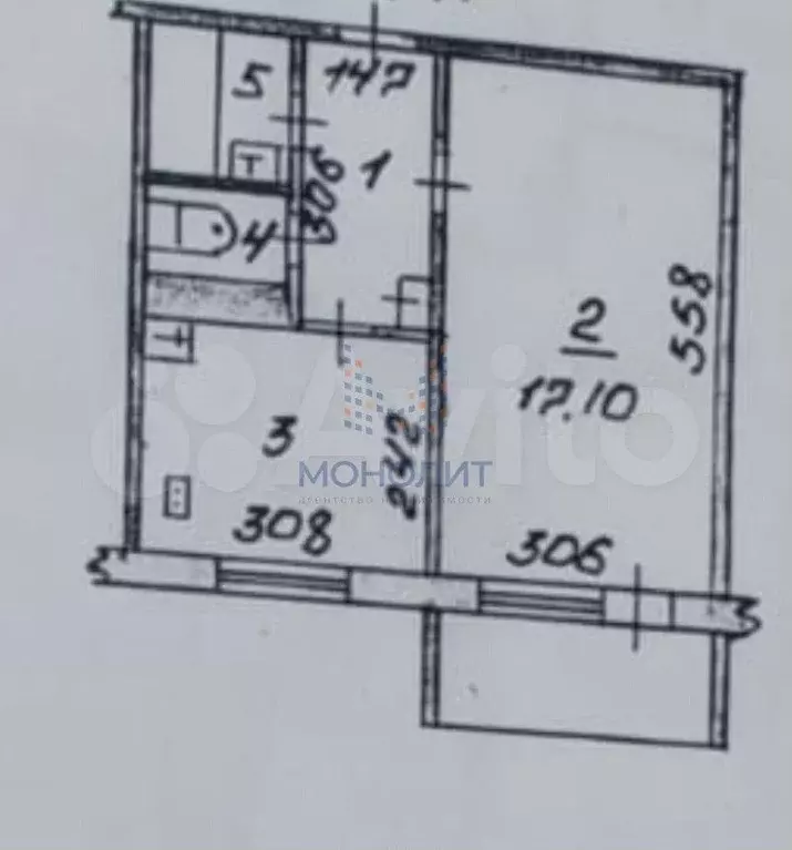 1-к. квартира, 32,9 м, 1/9 эт. - Фото 0