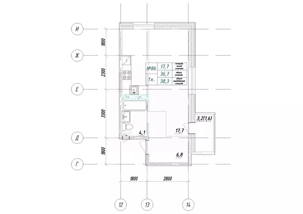 1-к кв. Приморский край, Большой Камень ул. Ленина, 14 (38.3 м) - Фото 1