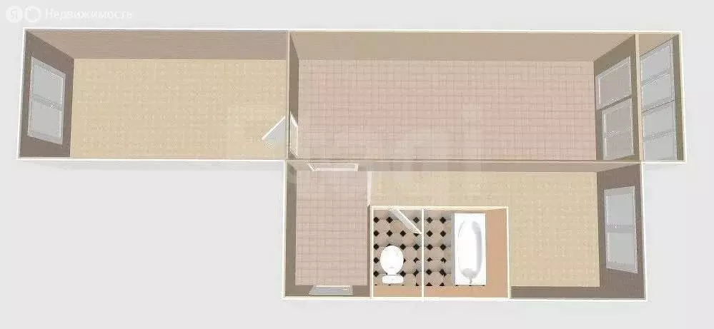 2-комнатная квартира: Южно-Сахалинск, проспект Победы, 86 (44.6 м) - Фото 1