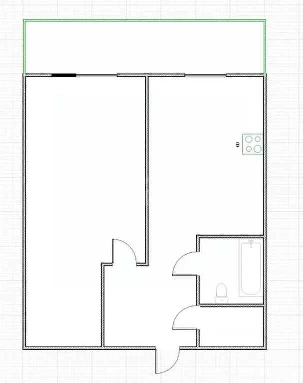 1-к кв. Костромская область, Кострома Магистральная ул., 43 (35.0 м) - Фото 1