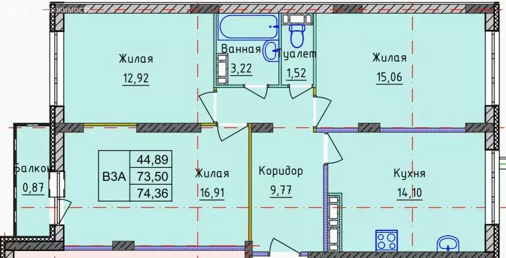 3-комнатная квартира: Ярославль, Брагинская улица, 18к3 (75 м) - Фото 1