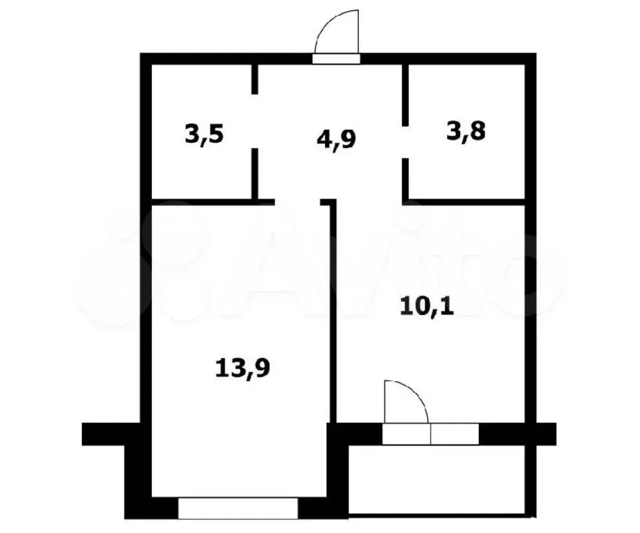 1-к. квартира, 36,2 м, 2/13 эт. - Фото 0