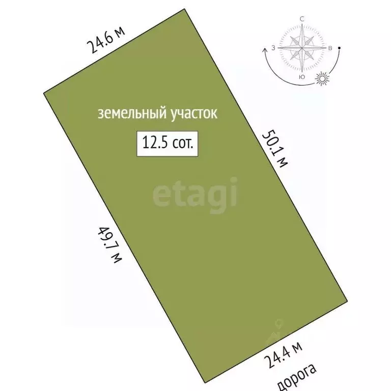 Участок в Крым, Ленинский район, с. Семисотка ул. Закияна (12.5 сот.) - Фото 2