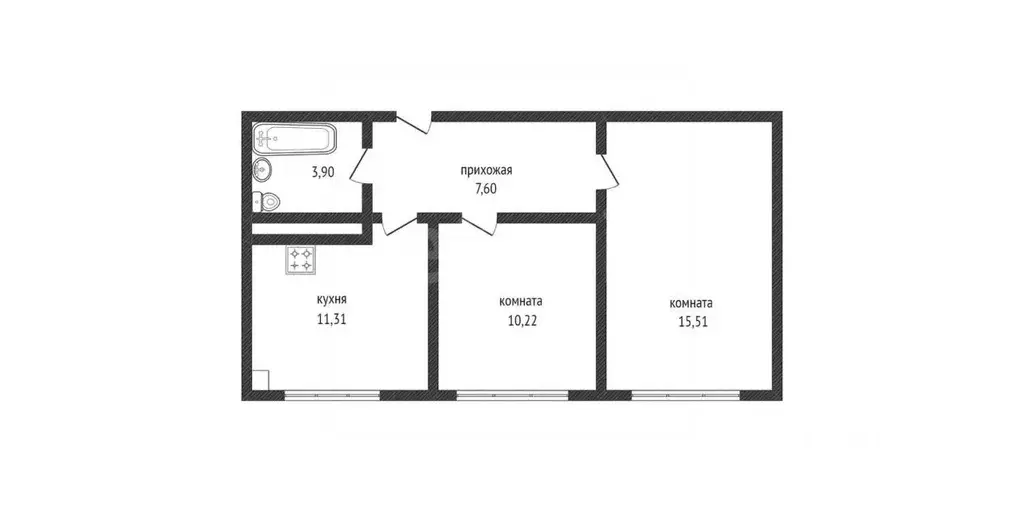 2-к кв. Адыгея, Тахтамукайский район, Старобжегокайское с/пос, Новая ... - Фото 2