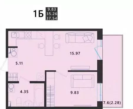 1-к кв. Псковская область, Псковский район, Завеличенская волость, д. ... - Фото 1