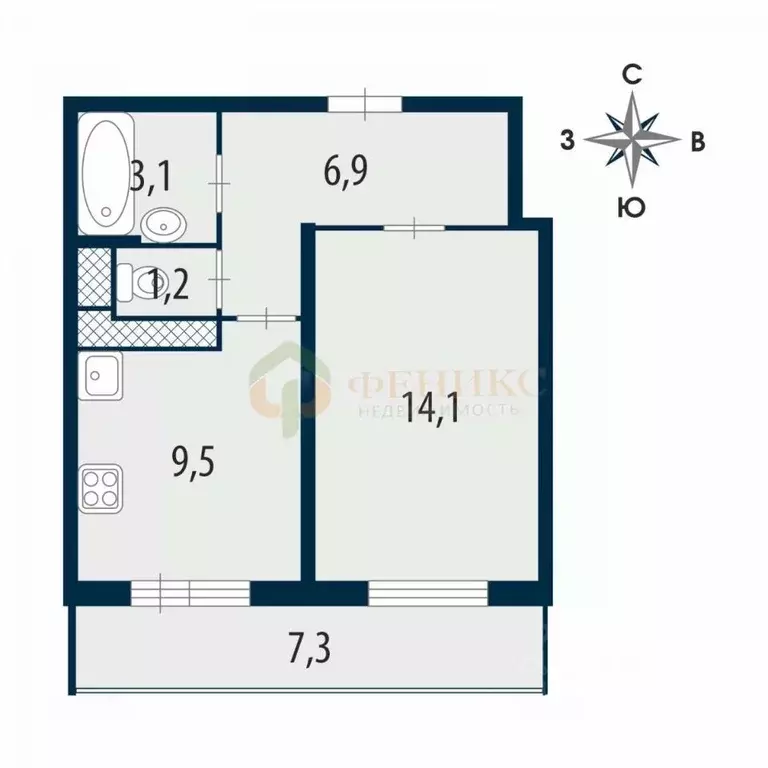 1-к кв. Санкт-Петербург просп. Героев, 27к1 (34.8 м) - Фото 2