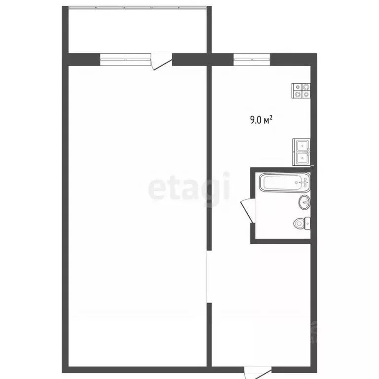 1-к кв. Свердловская область, Талица ул. Ленина, 74 (35.0 м) - Фото 2