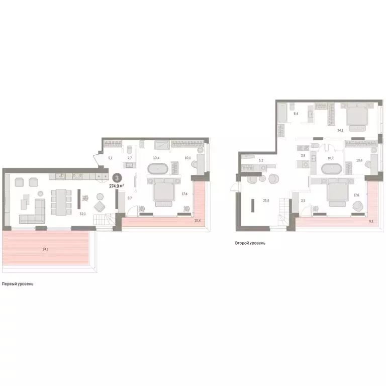 3-комнатная квартира: Тюмень, жилой комплекс На Минской (274.88 м) - Фото 1