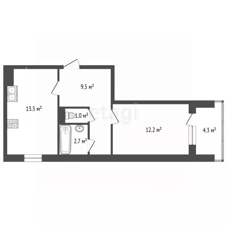 1-к кв. Саратовская область, Саратов Днепропетровская ул., 2Б (38.9 м) - Фото 2