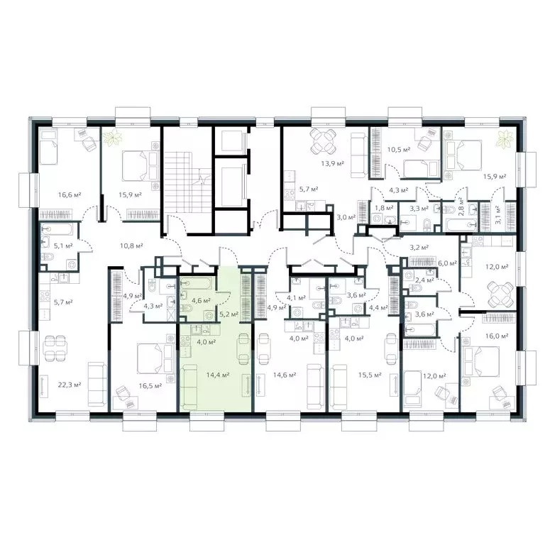 1-комнатная квартира: Владивосток, жилой комплекс Дом на Востоке, 7к1 ... - Фото 2