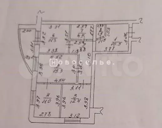 3-к. квартира, 75,8 м, 5/9 эт. - Фото 0