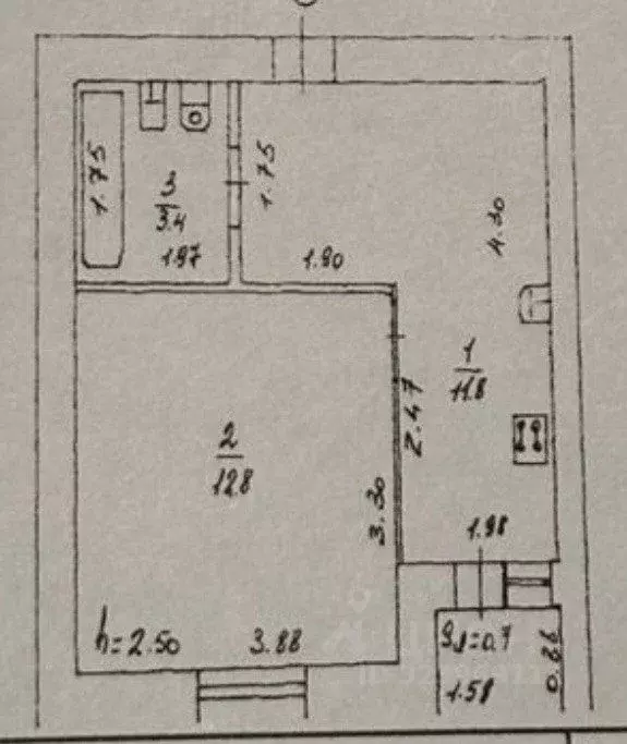 1-к кв. Брянская область, Брянск ул. Воровского, 10 (28.0 м) - Фото 2