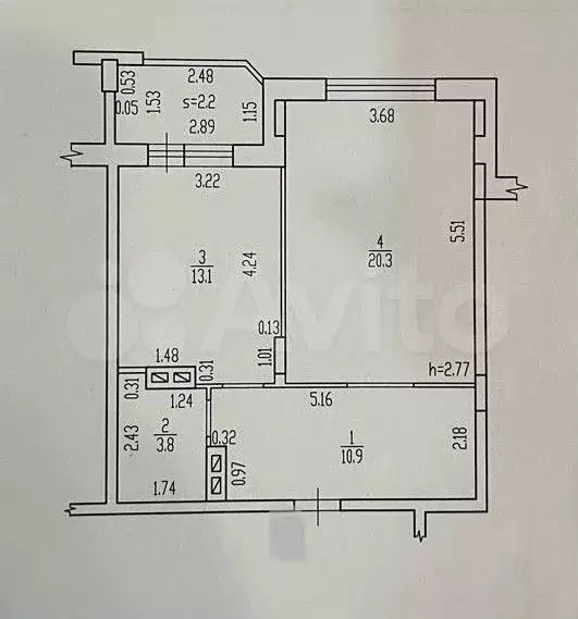 1-к. квартира, 48,1 м, 5/14 эт. - Фото 0