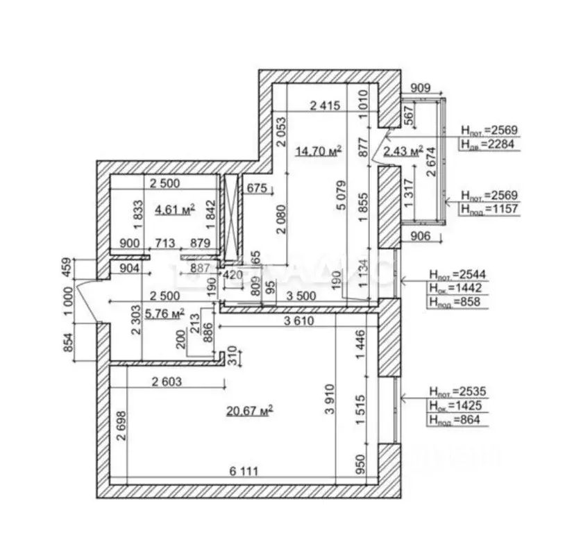 1-к кв. Калужская область, Калуга проезд Юрия Круглова, 6 (48.17 м) - Фото 2
