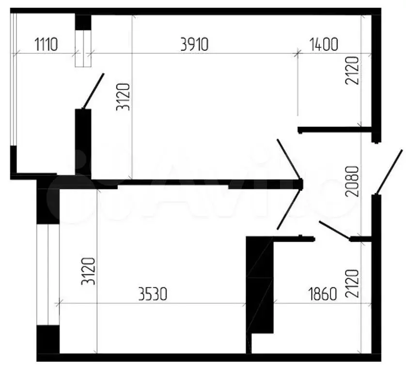 1-к. квартира, 36,5 м, 1/8 эт. - Фото 1