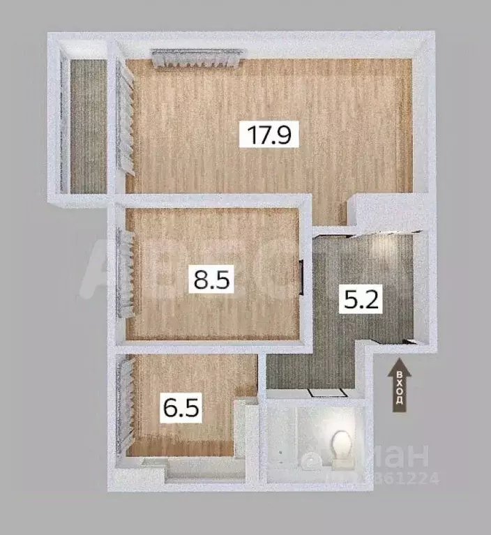2-к кв. Омская область, Омск Городок Нефтяников мкр, ул. Энтузиастов, ... - Фото 2
