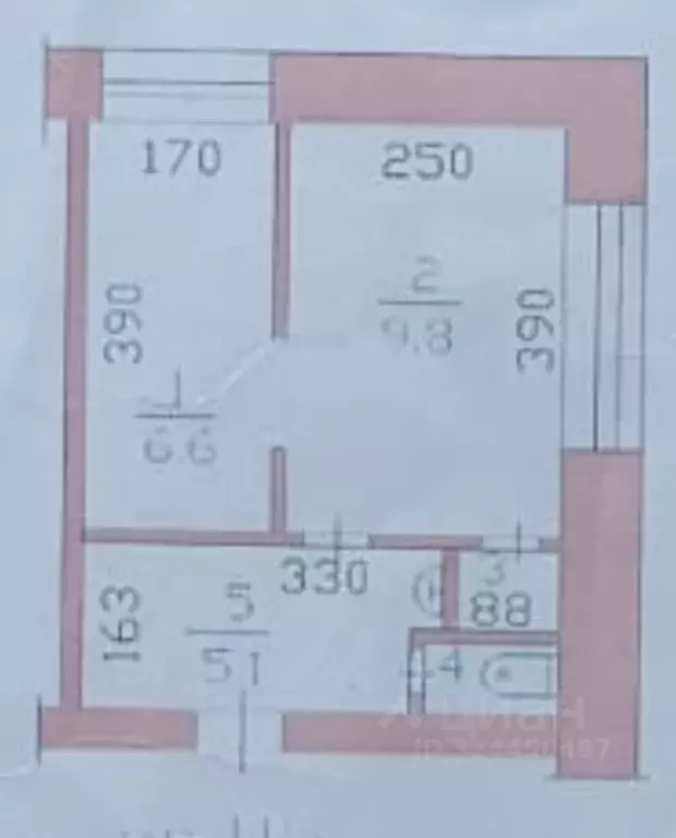 1-к кв. Курганская область, Курган ул. Карла Маркса, 141 (23.0 м) - Фото 2