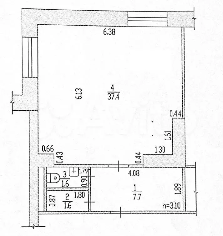 Офис, Помещение свободного назначения 48.3 м - Фото 0