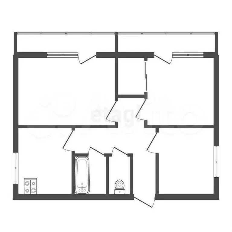 3-к. квартира, 70 м, 3/5 эт. - Фото 0