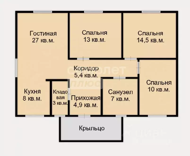 Дом в Краснодарский край, Северская ст-ца ул. Комсомольская (92 м) - Фото 1