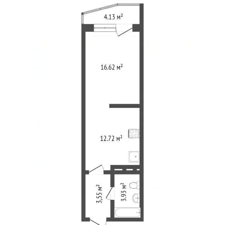 Студия Воронежская область, Воронеж Шилово мкр, ул. Теплоэнергетиков, ... - Фото 1