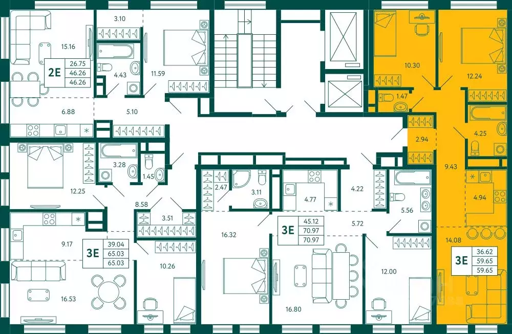 2-к кв. Башкортостан, Уфа Зеленая Роща жилрайон, Терле Парк жилой ... - Фото 2