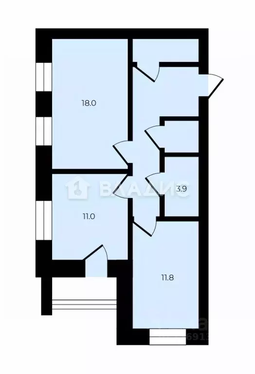 2-к кв. Владимирская область, Владимир ул. Нижняя Дуброва, 21а (59.3 ... - Фото 2