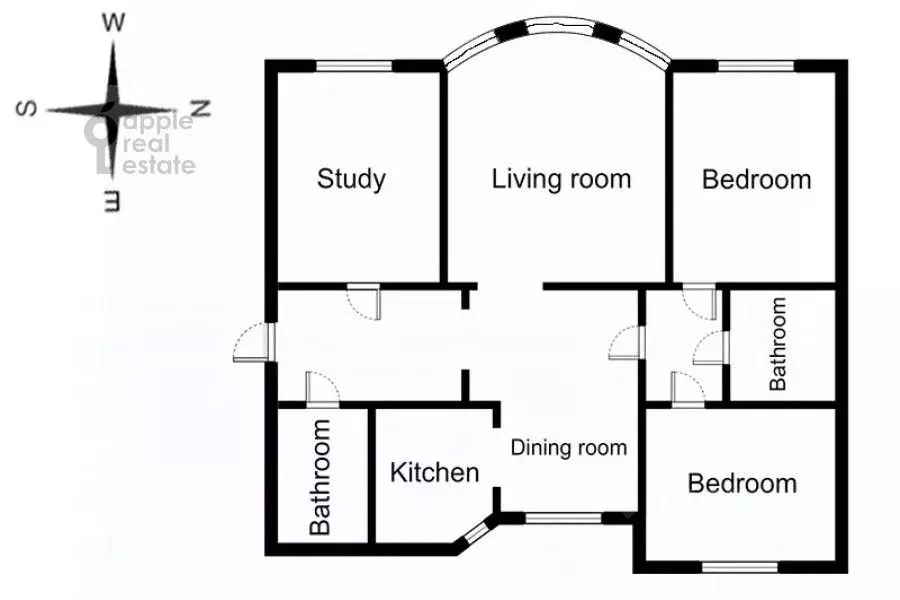 4-к кв. Москва Кривоарбатский пер., 3 (110.0 м) - Фото 2