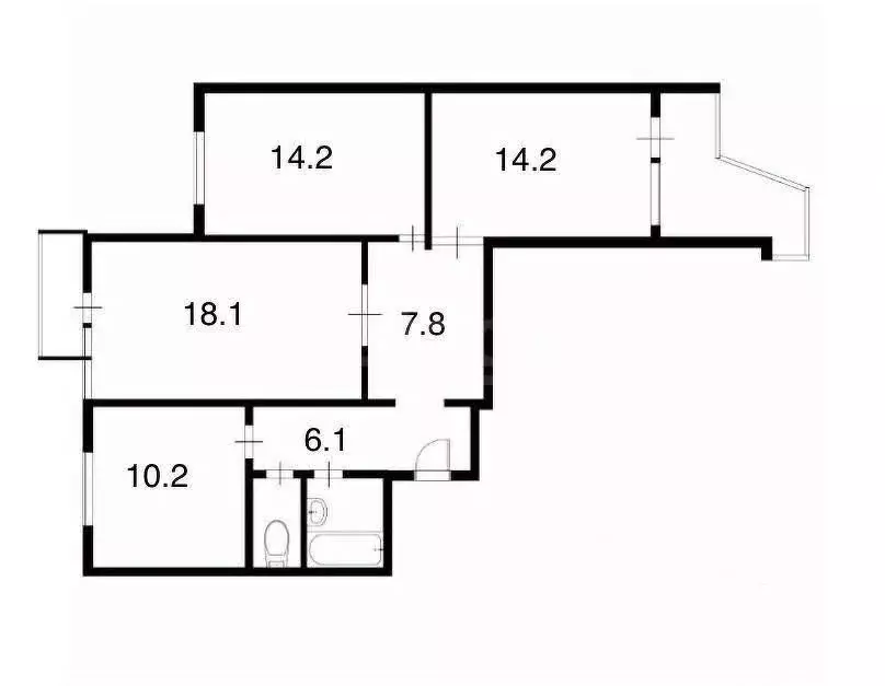 3-к кв. Москва Лукинская ул., 7 (75.7 м) - Фото 1