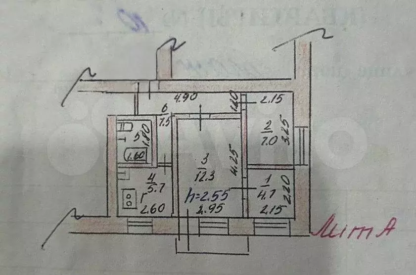 3-к. квартира, 40,3 м, 3/3 эт. - Фото 0