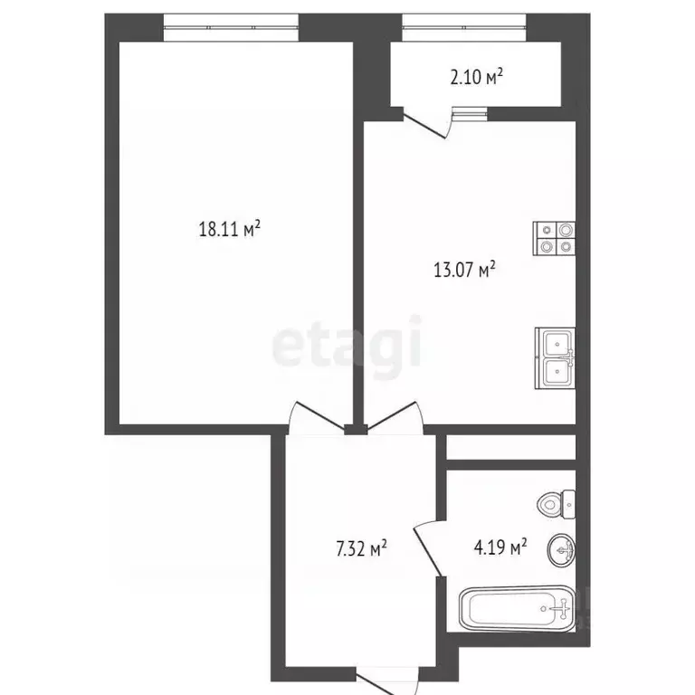 1-к кв. Мордовия, Саранск ул. Анны Лусс, 7В (44.5 м) - Фото 2