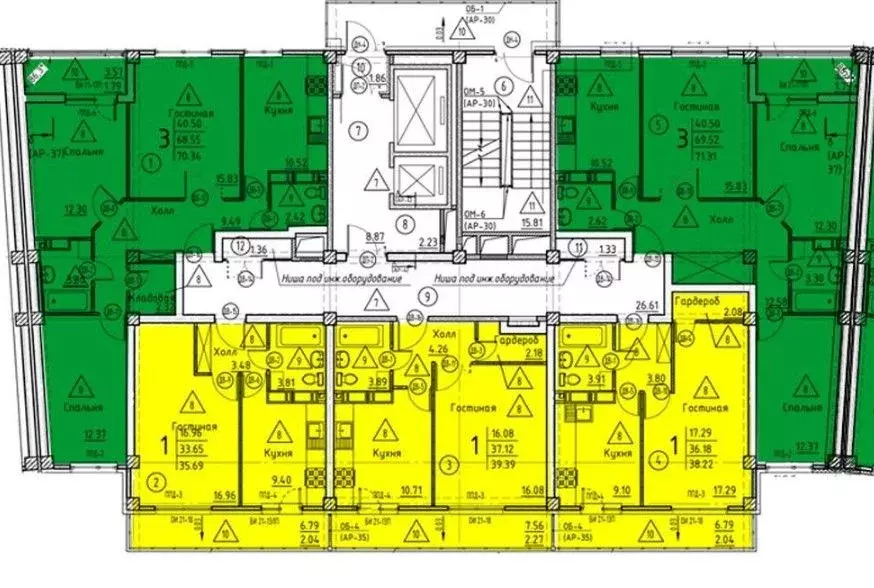 3-к кв. Пензенская область, Пенза ул. Генерала Глазунова, 11 (71.31 м) - Фото 2