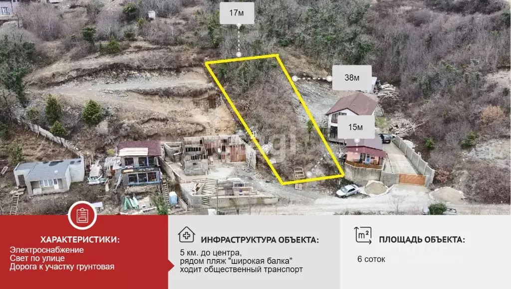 Участок в Краснодарский край, Новороссийск городской округ, с. Мысхако ... - Фото 1