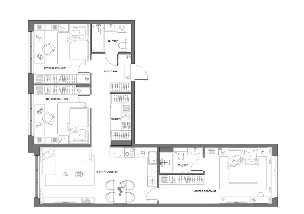 3-к кв. Пензенская область, Пенза Велларт Сити жилой комплекс (90.4 м) - Фото 2