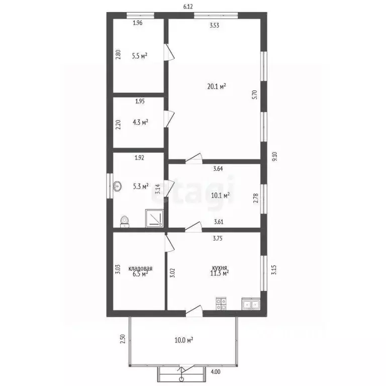 Дом в Тамбовская область, Тамбовский муниципальный округ, с. ... - Фото 2