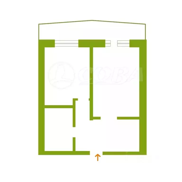1-к кв. Тюменская область, Тюмень Ямская ул., 88 (53.6 м) - Фото 1