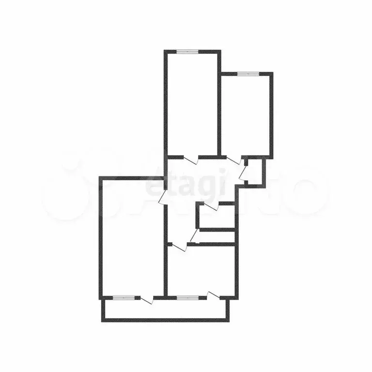 3-к. квартира, 64,6 м, 2/5 эт. - Фото 0