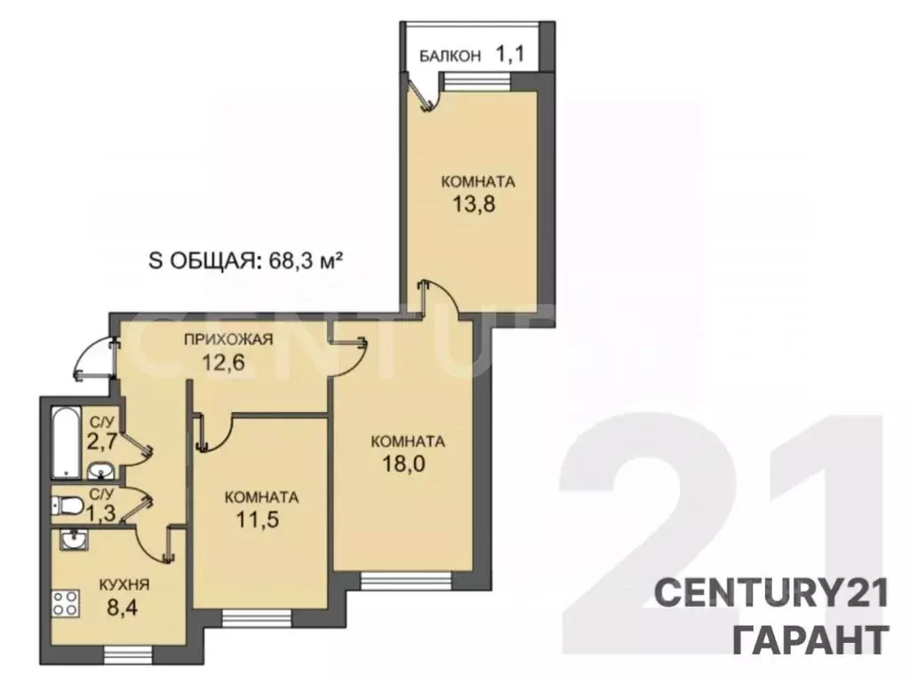3-к кв. Ленинградская область, Ломоносовский район, Кипенское с/пос, ... - Фото 2