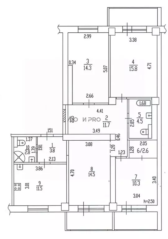 4-к кв. Алтайский край, Барнаул Молодежная ул., 59 (103.4 м) - Фото 1