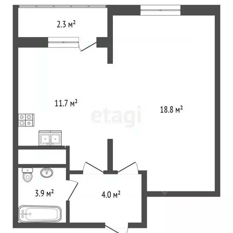 1-к кв. Московская область, Одинцовский городской округ, ... - Фото 2