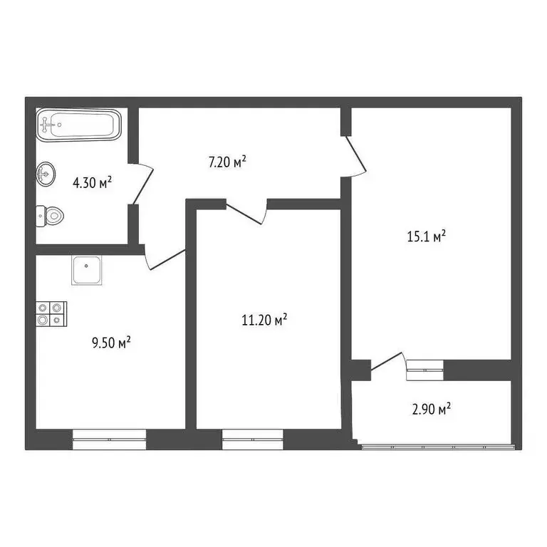 2-комнатная квартира: Самара, Демократическая улица, 134 (48.8 м) - Фото 0