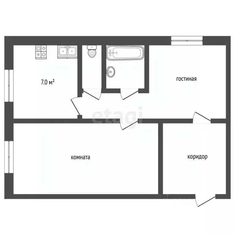 2-к кв. Ямало-Ненецкий АО, Муравленко ул. Дружбы Народов, 20 (50.6 м) - Фото 2