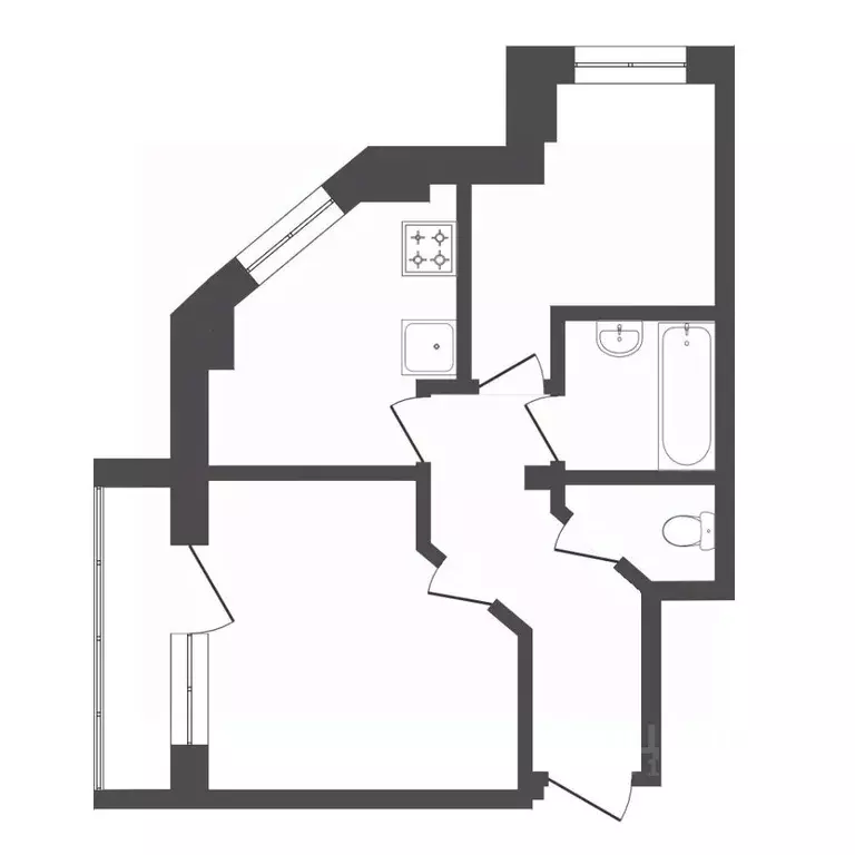 2-к кв. Тюменская область, Тюмень ул. Василия Гольцова, 3 (54.5 м) - Фото 1