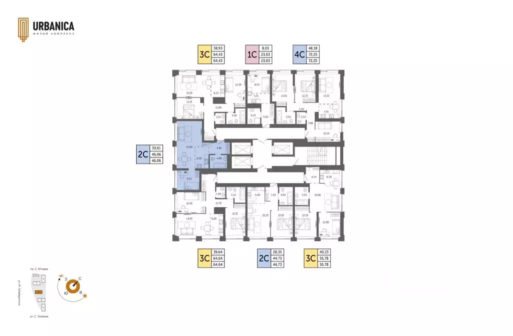 2-к кв. Башкортостан, Уфа Зеленая Роща жилрайон, Урбаника жилой ... - Фото 2